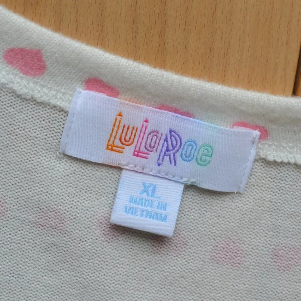 NWT LuLaRoe Cardigan Duster Heart Pattern Size XL